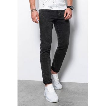 Blugi skinny cu aspect decolorat