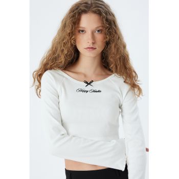 Bluza crop striata