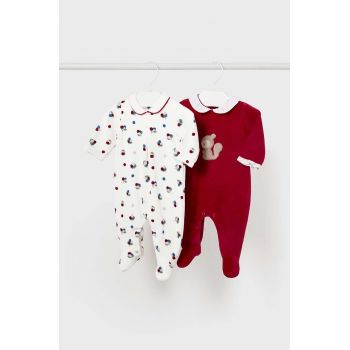 Mayoral Newborn racleta de geam 2-pack culoarea rosu, 2777