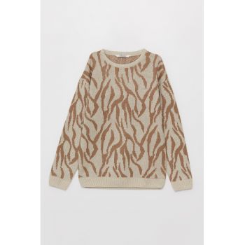 Pulover cu animal print