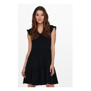 Rochie - 22882 - Bumbac - Negru