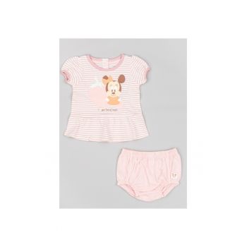 Set tricou si pantaloni scurti - 302727056 - Bumbac - Roz