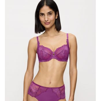 TRIUMPH WILD PEONY FLORALE W Sutien din dantela cu armatura mov