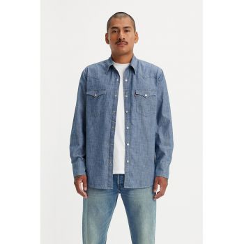 Camasa de denim cu buzunare pe piept Barstow