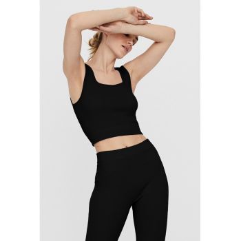 Top crop tight fit cu striatii Eve