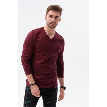 Bluza de bumbac cu decolteu in V