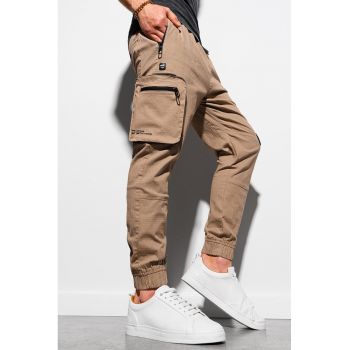 Pantaloni jogger cargo cu snur de ajustare in talie