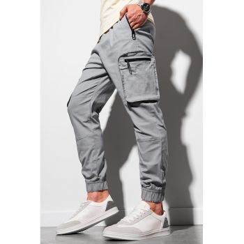 Pantaloni jogger cargo cu snur de ajustare in talie