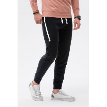 Pantaloni sport cu detalii contrastante