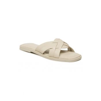 Papuci flip-flop dama - 302221318 - Piele naturala - Ecru