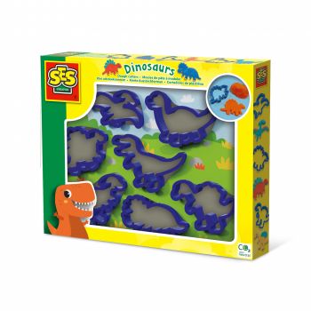 Forme pentru copii de taiat plastilina Dino (7 piese)