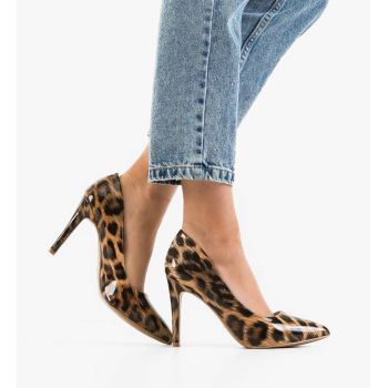 Pantofi stiletto dama Azaan Animal Print