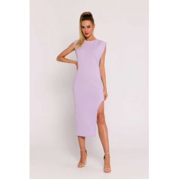 Rochie cu deschidere pentru picior - Violet -