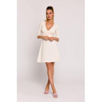 Rochie cu partea de sus petrecuta - Crem -