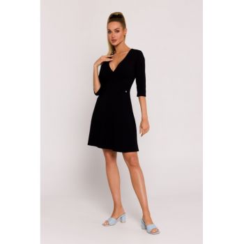 Rochie cu partea de sus petrecuta - Negru -