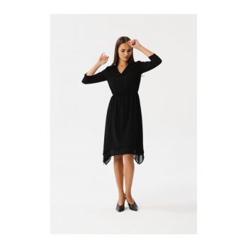 Rochie dama asimetrica - Spumados - neagra -