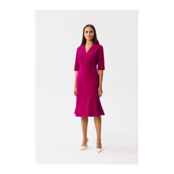 Rochie midi dama - Bohodawc - pruna -