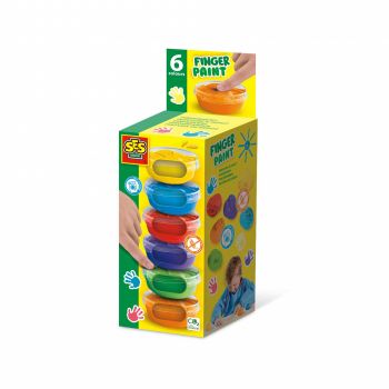 Set acuarele pentru degete (6 x 45ml)