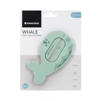 Termometru de baie si camera KikkaBoo Whale Verde