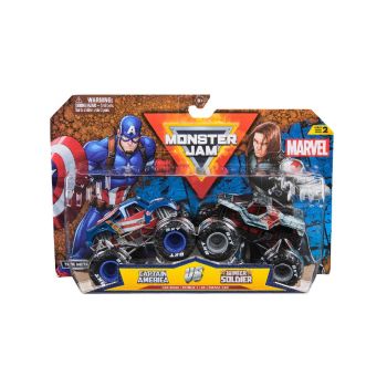 Monster Jam 1:64 Marvel 2 Pack Captain America Vs. Winter Soldier