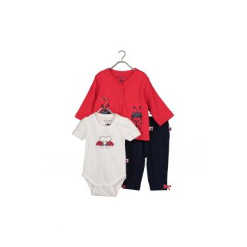 Set body - pantaloni si veste copii - 301985730 - Bumbac - Rosu