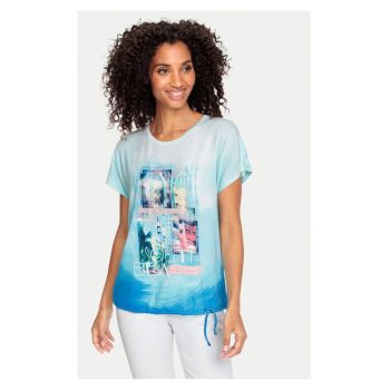 Tricou dama - 18105 - Viscoza - Albastru