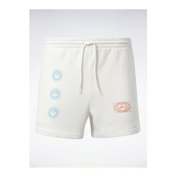 Pantaloni scurti unisex - Bumbac/Poliester - Alb