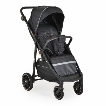 Carucior 0-22 kg cu cadru din aluminiu si spatar reglabil Moni Buggy Black