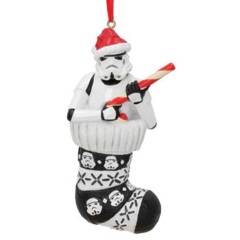 Stormtrooper In Stocking Hanging 11.5cm