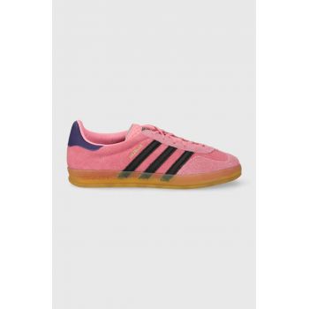 adidas Originals sneakers din piele întoarsă Gazelle Indoor culoarea roz