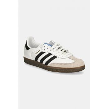 adidas Originals sneakers din piele Samba OG culoarea alb, IE3675