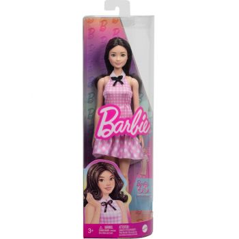 Barbie Fashionistas 224 Brown Hair With Pink Plaid Dress Doll (hrh21)