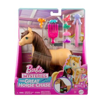 Barbie Mysteries The Great Horse Chase Brown Pony With Brunette Ponytail (hxj37)