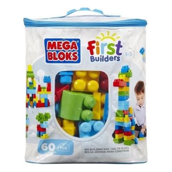 Mega Bloks First Builders Big Building Bag 60pcs Blue (dch55)