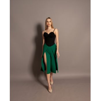 Pantaloni Flare Verde