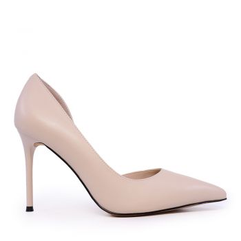 Pantofi stiletto D'orsay femei Luca di Gioia nude din piele 1269DP7263NU