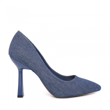 Pantofi stiletto femei Solo Donna bleumarin cu toc asimetric 1167DP2610JBL