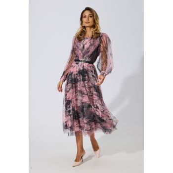 Rochie de ocazie midi din tull Claire Rose