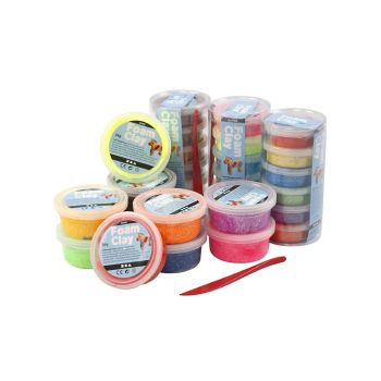 Set Foam Clay Assorted Colours 28 Tubs (78816)