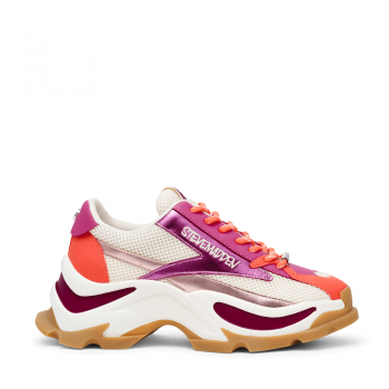 Sneakers femei Steve Madden Zoomz bej cu fuchsia din material sintetic și textil 1469DPZOOMZBO