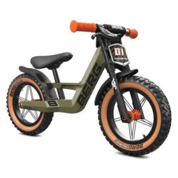 Bicicleta copii 2-5 ani, fara pedale, Berg Biky Trail Verde Cu Frana De Mana, Berg Toys BT24747200