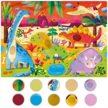 Headu - Montessori puzzle tactil dinozauri