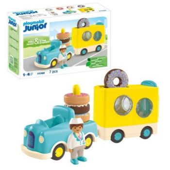 Playmobil Junior - Camion de stivuit si sortat cu gogosi