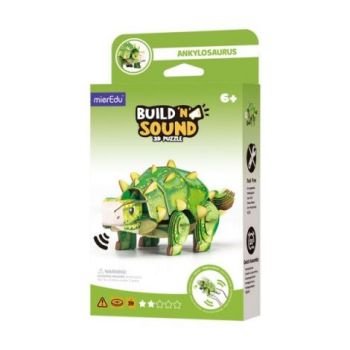 Puzzle 3D cu sunete - Ankylosaurus, Build n Sound