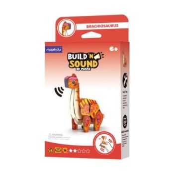 Puzzle 3D cu sunete - Brachiosaurus, Build n Sound