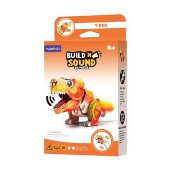 Puzzle 3D cu sunete - Tyrannosaurus Rex, Build n Sound