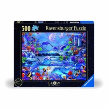 Ravensburger - Puzzle animale marine 500 piese straluceste in intuneric design nou