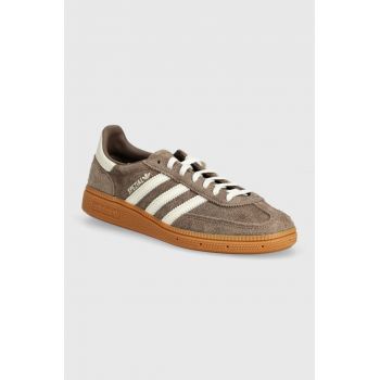 adidas Originals sneakers din piele Handball Spezial W culoarea maro, IF6490