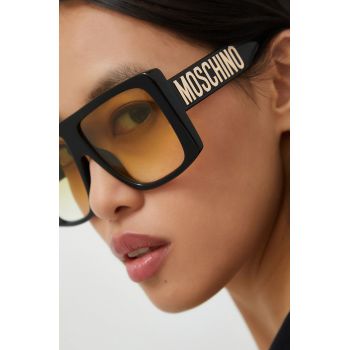 Moschino ochelari de soare femei, culoarea negru