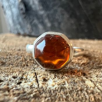 Inel argint cu chihlimbar Amber19